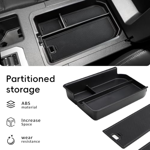 MARCHFA صينية تنظيم كونسول وسط MARCHFA متوافقة مع تويوتا لاند كروزر 250 برادو J250 LC250 2024 2025 ملحقات صندوق تخزين مسند الذراع (لا تناسب المسند مع صندوق التبريد) - Image 4