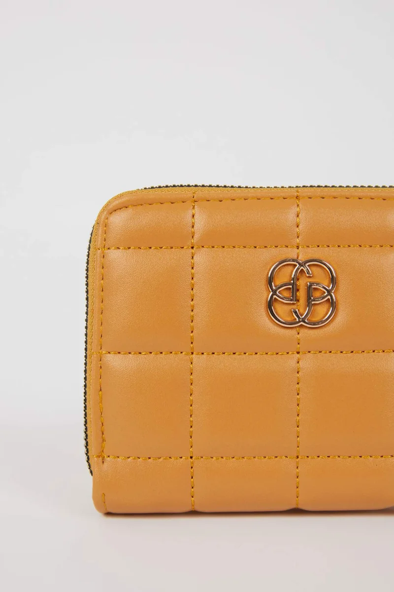 Defacto  Women Sewing Pattern Faux Leather Wallet for Women | Best Price UAE