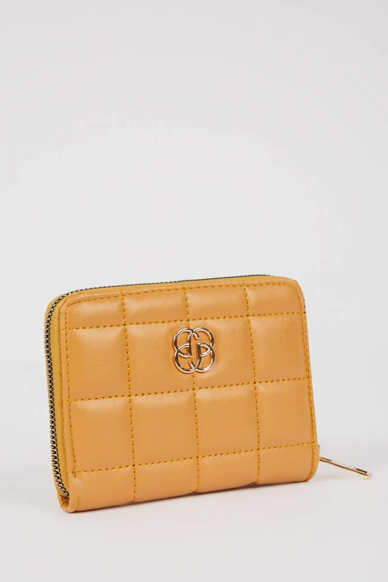 Defacto  Women Sewing Pattern Faux Leather Wallet for Women | Best Price UAE
