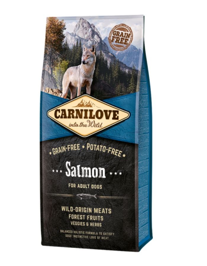 Carnilove Salmon for Adult Dogs 12kg – Grain-Free, High-Protein Complete Dog Food