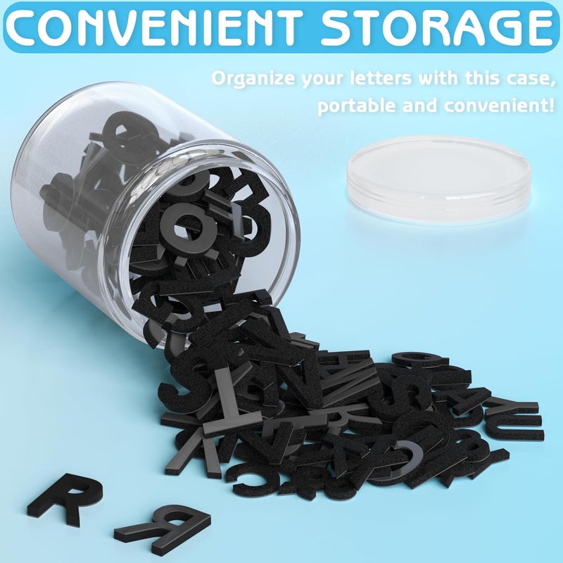 Lzttyee Decorative Magnetic EVA Alphabet Letters for Refrigerator/White Board (117pcs Letters Black) - Image 5