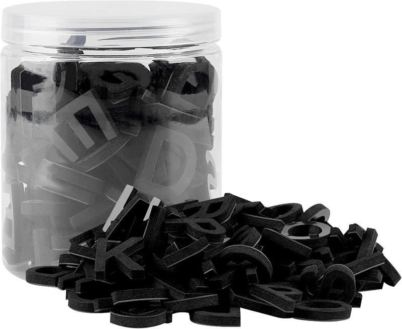 Lzttyee Decorative Magnetic EVA Alphabet Letters for Refrigerator/White Board (117pcs Letters Black) - Image 1