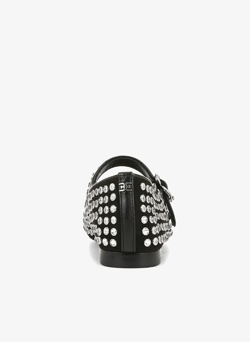 Sam Edelman BLACK Michaela Gem Mary Jane Flat for Women | Best Price UAE