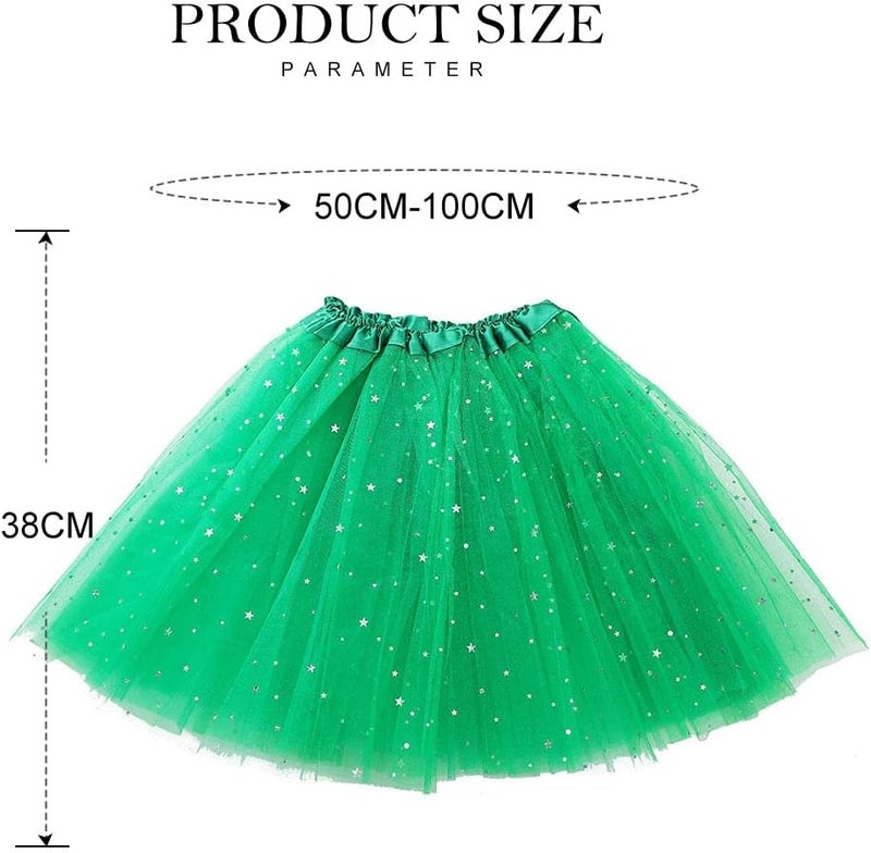 REETAN Christmas Tulle Tutu Skirt Ballet Layered Dance Skirt for Women - Image 3