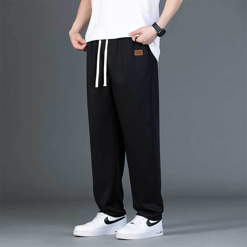 2024 Mens Casual Pants Sporty Loose Fit Trendy Black  - Image 1