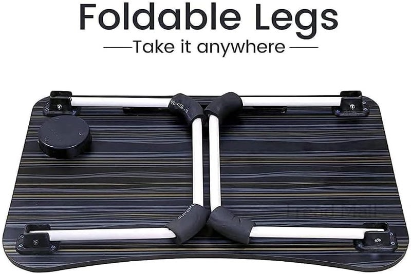 PALAK Foldable Wooden Mini Laptop Table for Bed, Smart Study Table with Drawer Kids & Adults (US-COTTEDS .Wood.) - Image 3