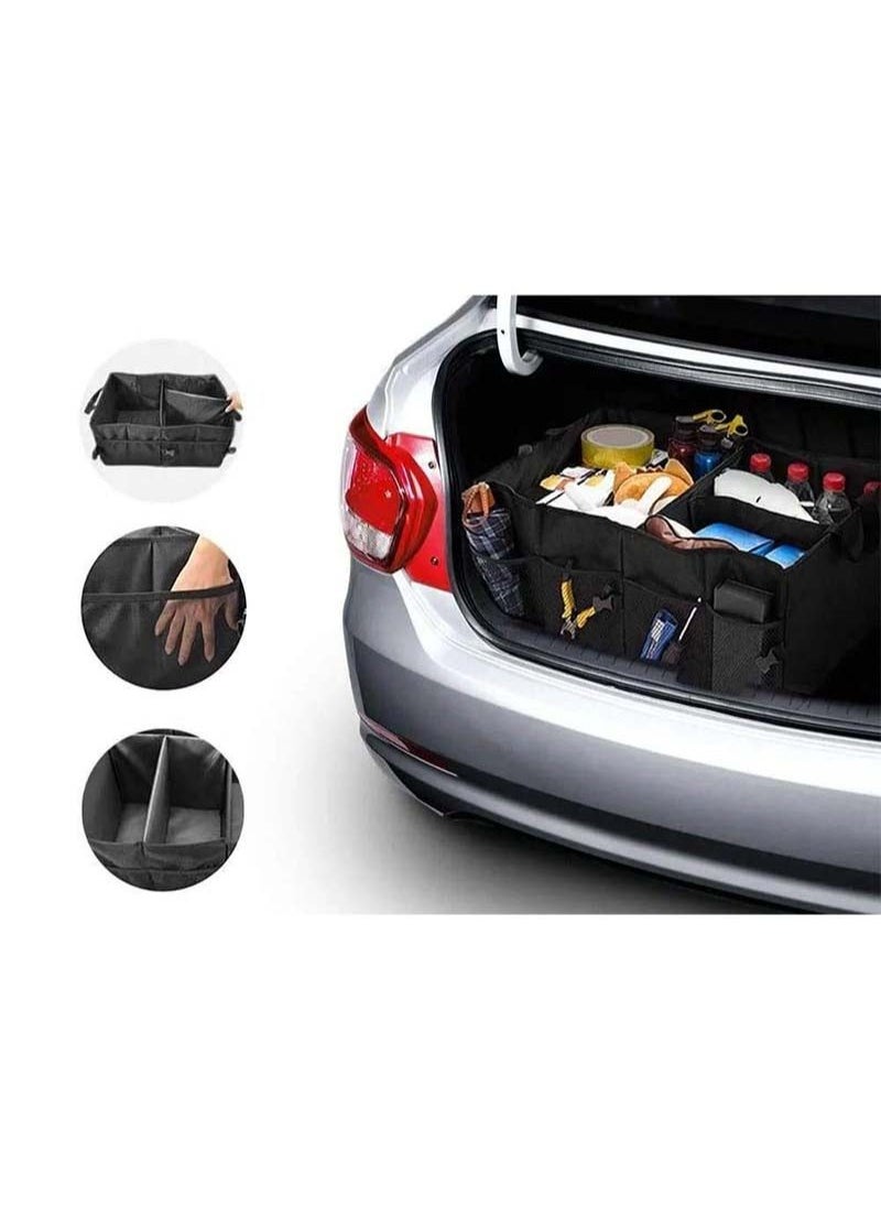 Sharpdo - Car Trunk Organizer Collapsible Trunk Storage Organizer for Car Black - Image 1