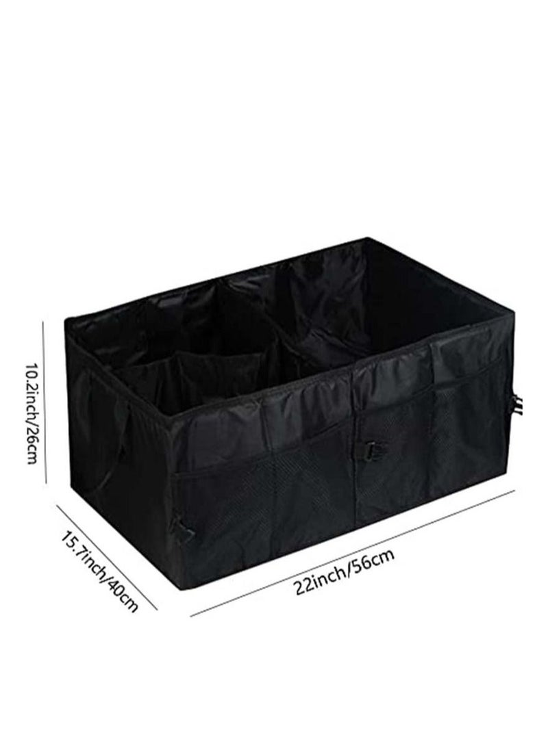 Sharpdo - Car Trunk Organizer Collapsible Trunk Storage Organizer for Car Black - Image 1