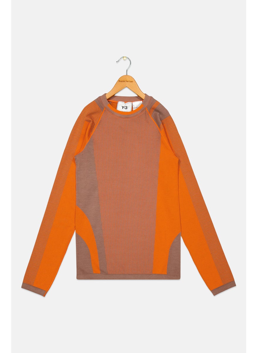 Adidas Adidas Y-3 By Yohji Yamamoto Kids Boy Textured Tee, Orange  - Image 1