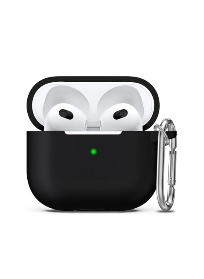 wexon Protective Shockproof Silicone Case Cover for Apple AirPods 3 Black  - Image 1