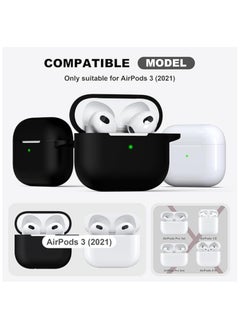 wexon Protective Shockproof Silicone Case Cover for Apple AirPods 3 Black  - Image 3