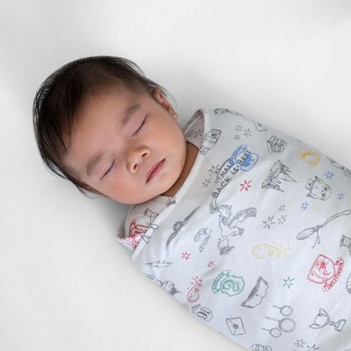 HALO Harry Potter 100% Cotton Sleepsack Swaddle, 3-Way Adjustable Wearable Blanket, TOG 1.5, Harry Potter Enchanted, Small, 3-6 Months - Image 4