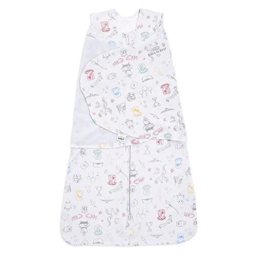 HALO Harry Potter 100% Cotton Sleepsack Swaddle, 3-Way Adjustable Wearable Blanket, TOG 1.5, Harry Potter Enchanted, Small, 3-6 Months - Image 1