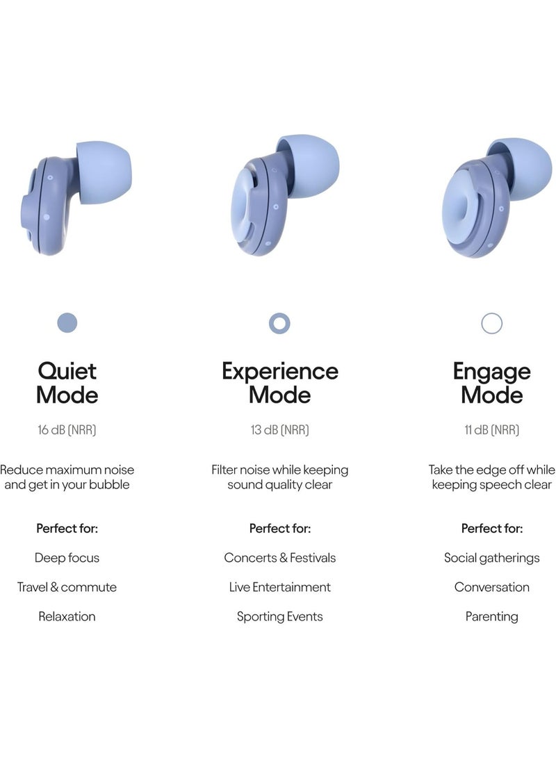 Loop Switch Earplugs – Multi-Mode Noise-Reducing Earplugs | Adjustable Passive Hearing Protection for Focus, Travel, Concerts, Socializing, Sports Events & Noise Sensitivity | Reusable Ear Protection - Image 2