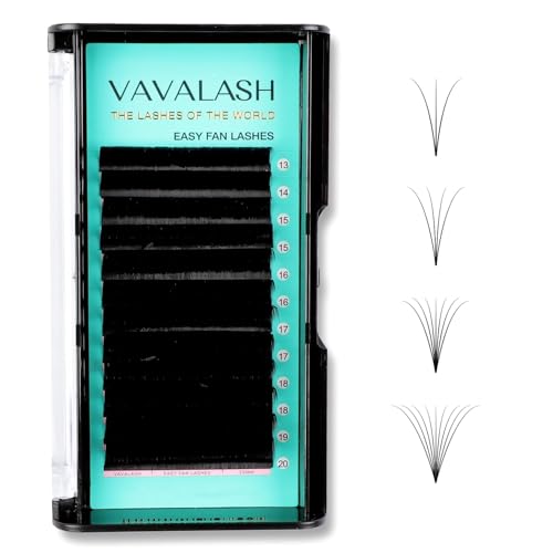 VAVALASH Eyelash Extension Supplies DD Curl 005 Rapid Volume Lash Extensions Easy Fan 3D 4D 5D 6D 7D 10D Automatic Blooming Flower Lashes Self Fanning Lashes Russian Volume Individual Lashes DD0051320mm - Image 1