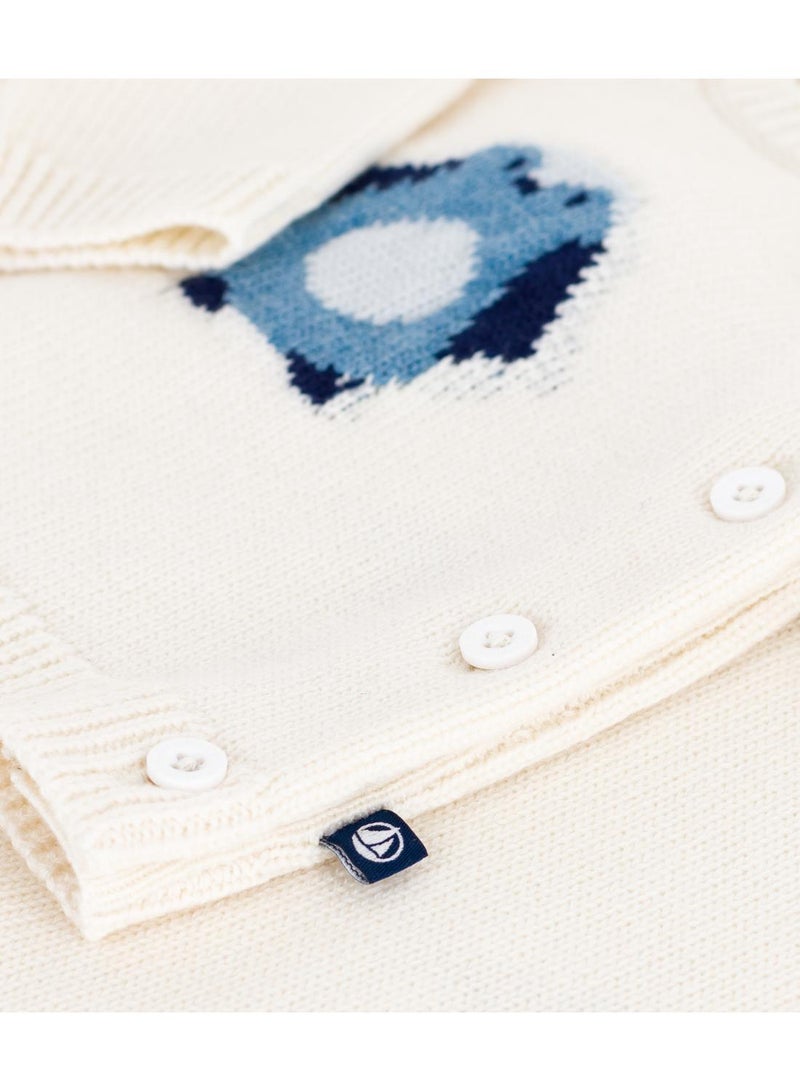Petit Bateau Babies' two-piece knitted outfit with a penguin print - Image 4