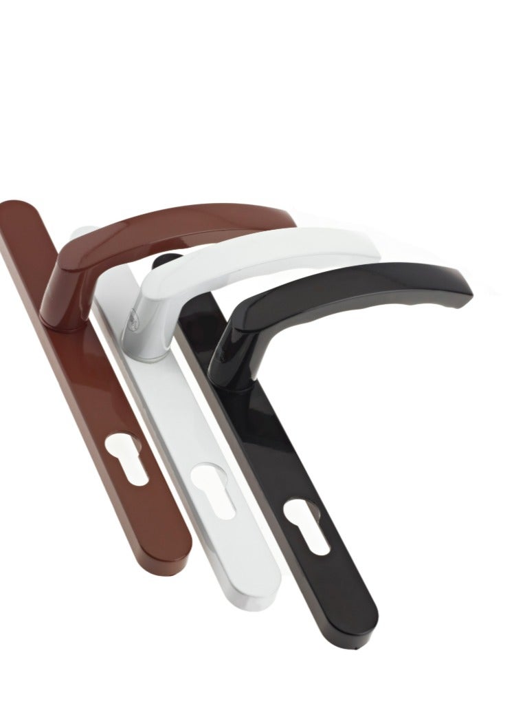 Yale 35-A023-85-2P-5601 Black Aluminium Lever Handle on Narrow Plate – 85mm Centres, 2 Fixing Points, For PVC & Aluminium Doors  - Image 4