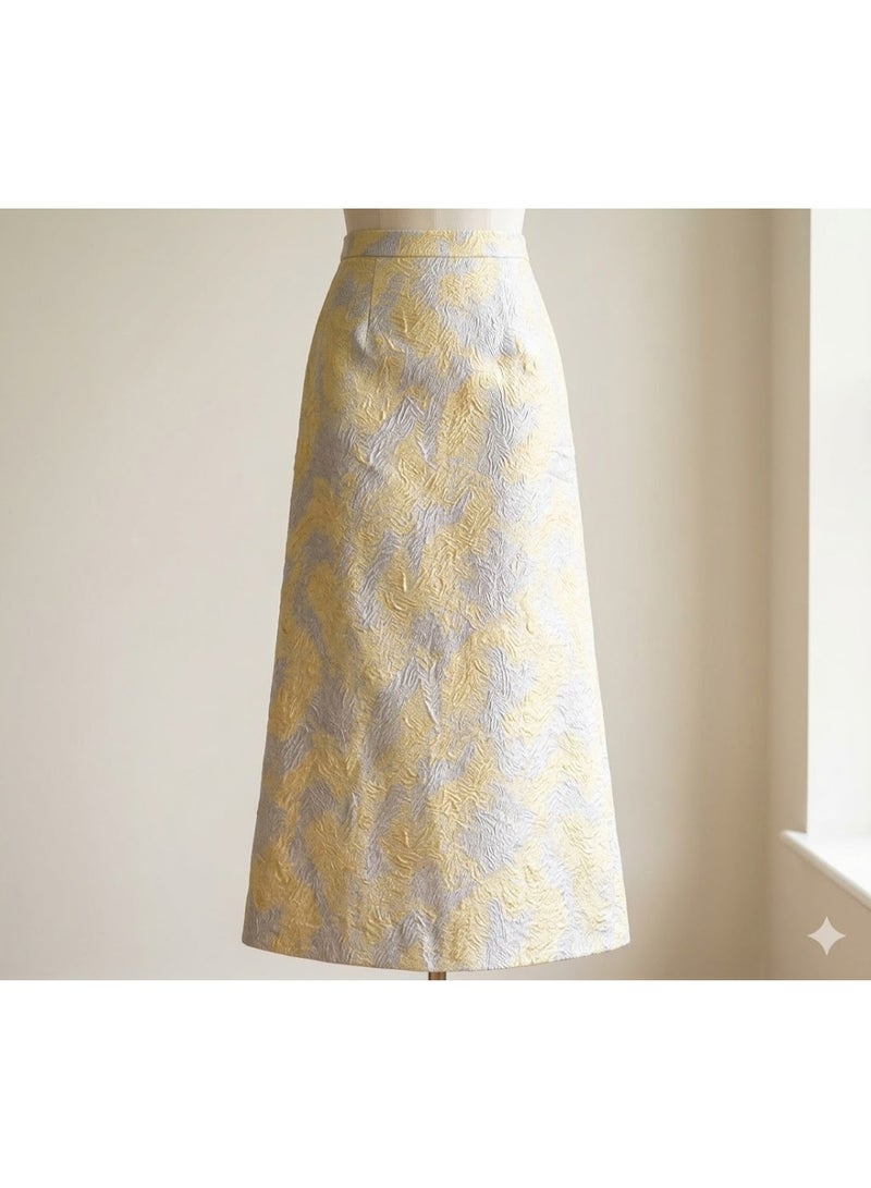 FULL JOY Long, wide-cut Skirt; Elegant skirt with Subtle Pleats that adds beauty and sophistication. - Image 3