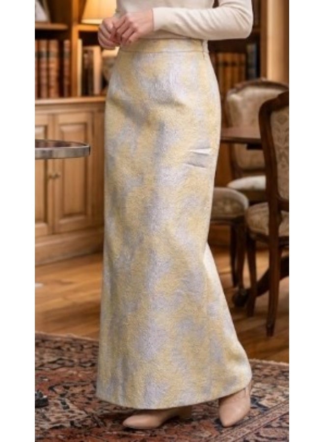 FULL JOY Long, wide-cut Skirt; Elegant skirt with Subtle Pleats that adds beauty and sophistication. - Image 1
