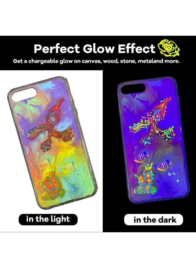 SYOSI Glow in the Dark Paint - 18 Colors (30ml/1oz) Blacklight Acrylic, Neon Craft, Long Lasting Glow Fluorescent Paint for Various DIY Projects and festival - Image 5