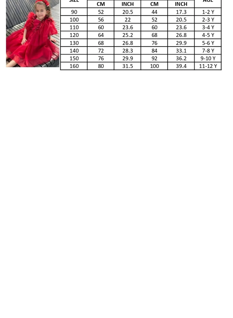 D'Daniela Red Tulle Party Dress