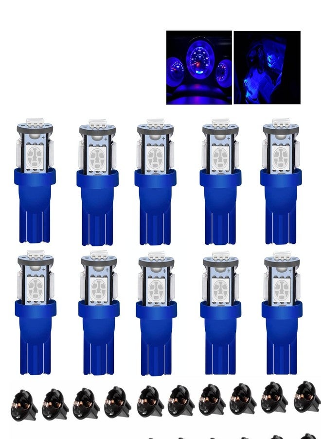 CUSMME 10Pack T10 194 168 LED Light Bulb PC194 PC195 PC160 PC161 PC168 Instrument Panel Gauge Cluster Dashboard Automotive Light Bulb Bright Blue - Image 1