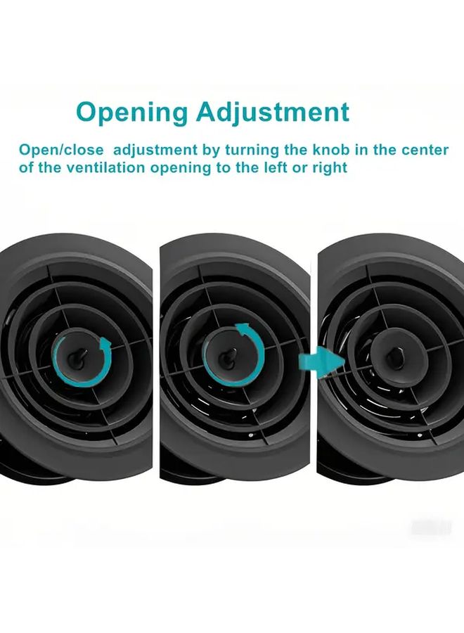 6 Inch Black ABS Round Ventilation Louver Non Slip Grille Cover for Bathroom Office Kitchen - Image 5