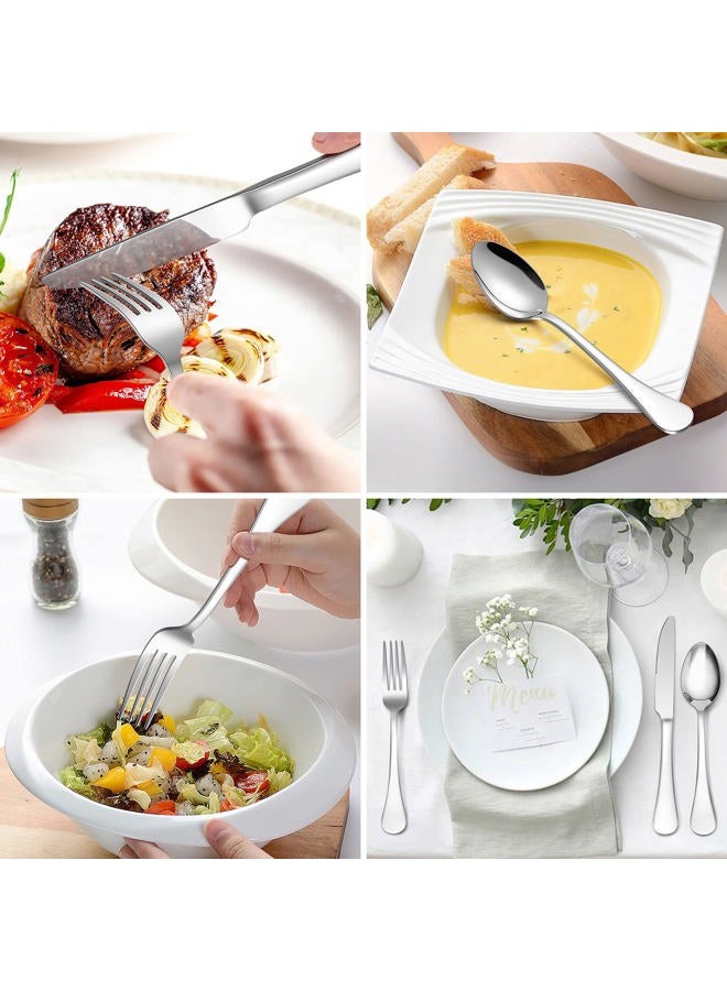 LIANYU 10-Piece Silverware Set for 2, Stainless Steel Flatware Cutlery Set, Eating Utensils with Scalloped Edge, Dishwasher Safe, Mirror Polished - Image 4