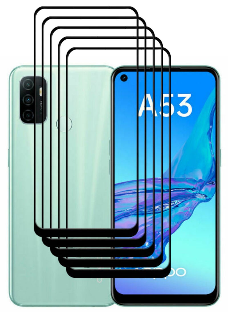 ACLIX 5 Pieces Antistatic ESD Dustproof Premium Quality High Definition Tempered Glass Screen Protector Designed For Oppo A53 - Image 1