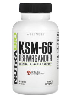 NutraBio KSM-66 Ashwagandha 600 mg 60 Capsules 