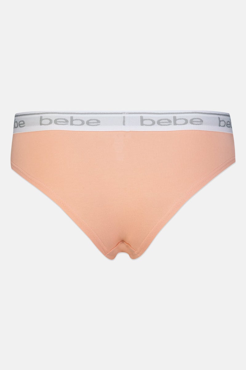 bebe Women 3 Pieces Brand Logo Cheeky Panties, Multicolor - Image 5
