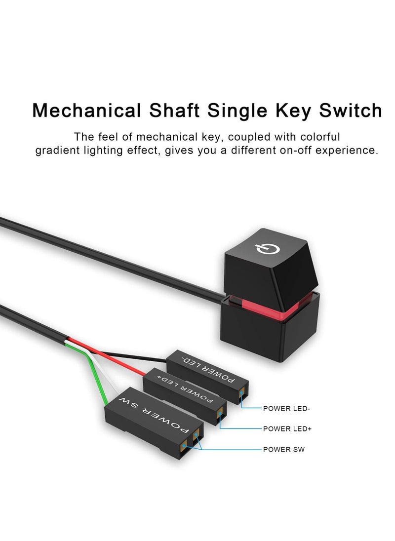 KASTWAVE - Desktop Computer Power Switch External Remote Start PC Motherboard Power On Off Switch Button Extension Cable - Image 1