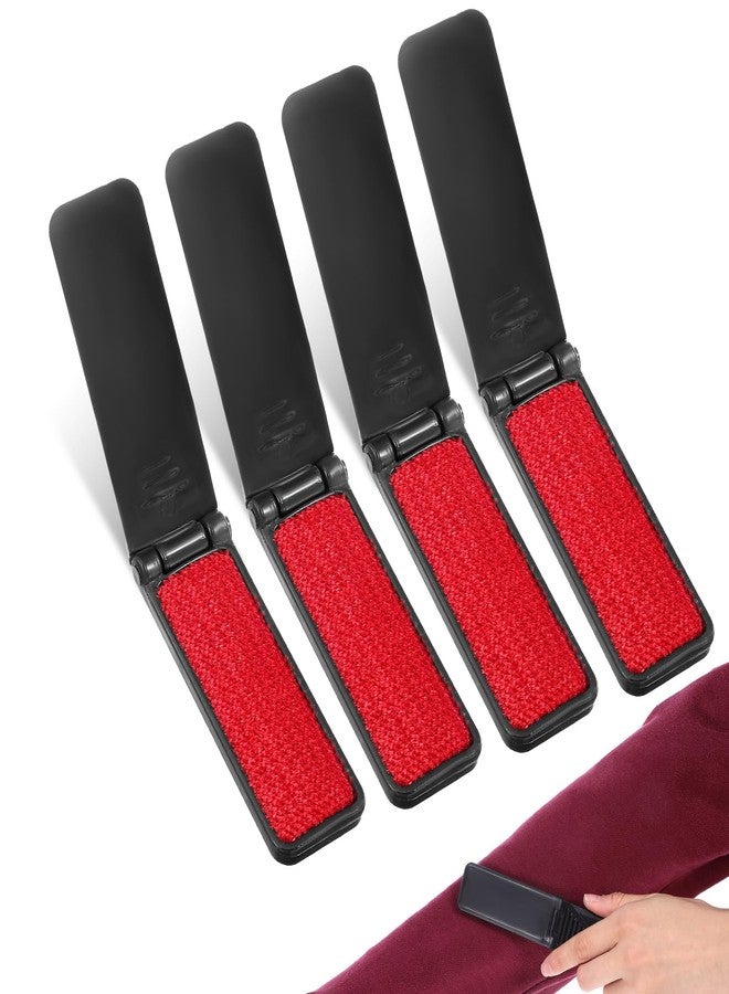 Quilax 4 Pack Foldable Travel Lint Brush, Reusable Lint Brushes for Clothes - Image 1