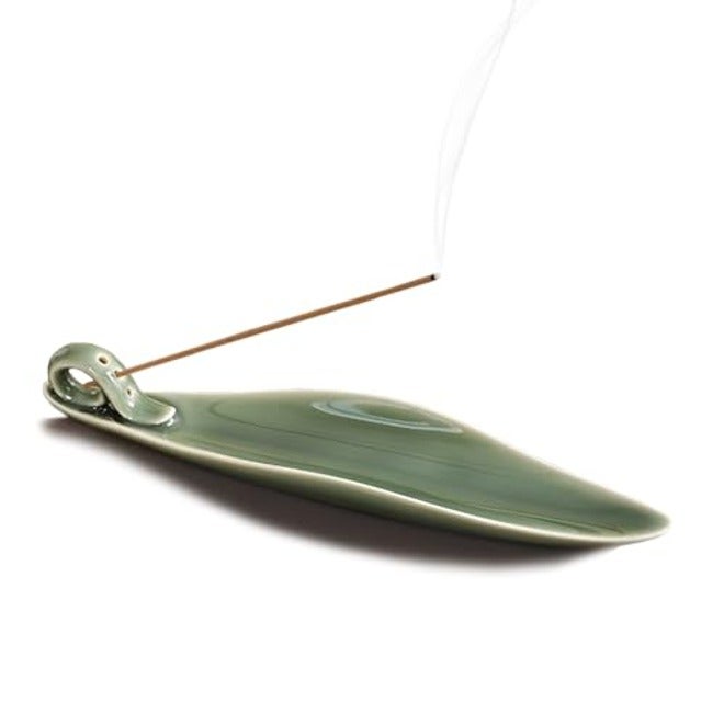 9" White Porcelain Incense Holder with 3 Holes - Perfect for Spa, Meditation, Yoga, Home &  Office