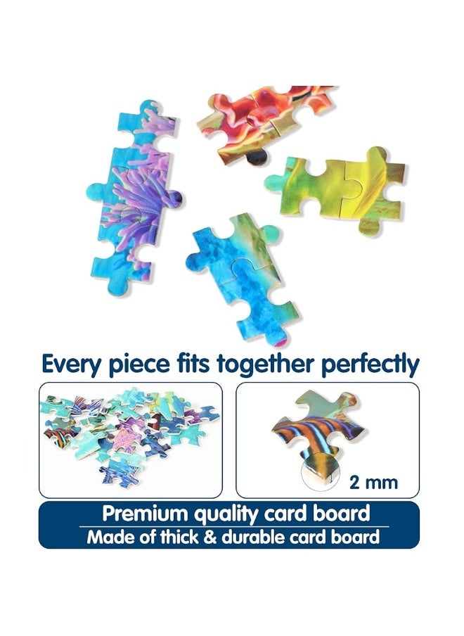 Becko US Becko US Puzzles for Adults Jigsaw Puzzles 500 Pieces Puzzles for Kids and Adults - Undersea World Underwater Paradise Ocean Scene  - Image 2