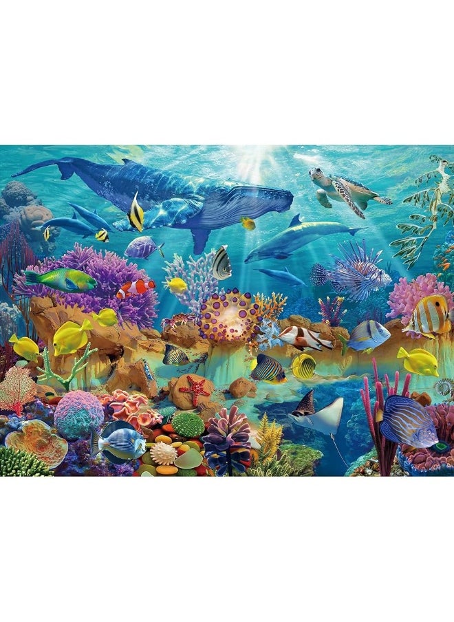 Becko US Becko US Puzzles for Adults Jigsaw Puzzles 500 Pieces Puzzles for Kids and Adults - Undersea World Underwater Paradise Ocean Scene  - Image 3
