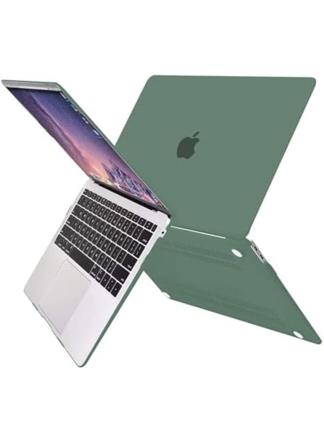 Mosiso - Compatible With Macbook Air 13 Inch Case 2022 2021 2020 2019 2018 Release A2337 M1 A2179 A1932 Retina Display With Touch Id Protective Plastic Hard Shell Case Cover Emerald Green - Image 1