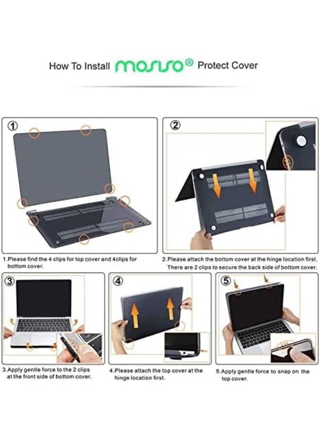 Mosiso - Compatible With Macbook Air 13 Inch Case 2022 2021 2020 2019 2018 Release A2337 M1 A2179 A1932 Retina Display With Touch Id Protective Plastic Hard Shell Case Cover Emerald Green - Image 1