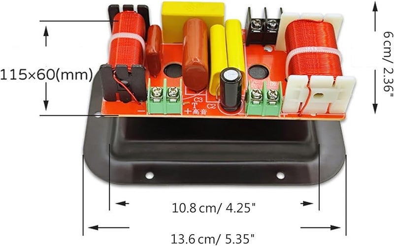 350 واط 2-طريقة مقسم تردد كروس أوفر مرتفع/منخفض/ساب ووفر مرشح مكبر صوت - Image 3