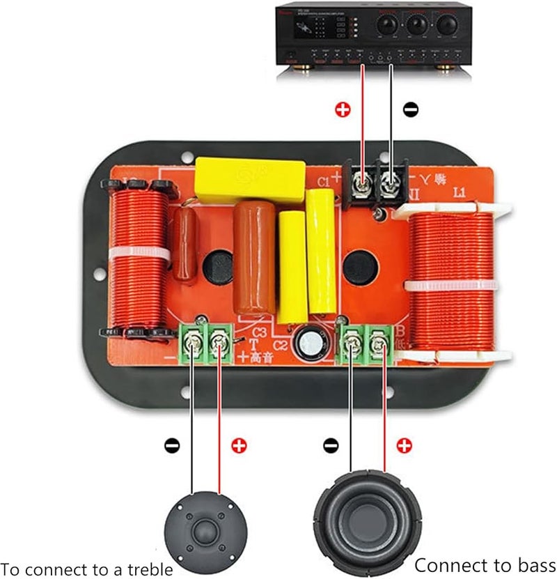 350 واط 2-طريقة مقسم تردد كروس أوفر مرتفع/منخفض/ساب ووفر مرشح مكبر صوت - Image 2