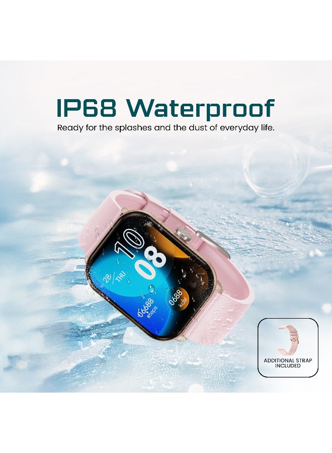 AcceOn Fiora Fit ACC-SWL1 Smartwatch – Rose Gold | 1.75” AMOLED Display, Bluetooth Calling, Comprehensive Health & Fitness Tracking, IP68 Waterproof - Image 5