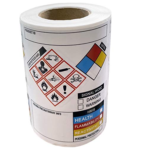 Besttile GHS Labels, SDS OSHA Labels for Chemical Safety Data, 3 x 4 Inch Roll of 260 MSDS Stickers with GHS - Image 5