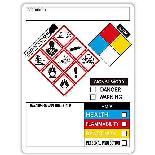 Besttile GHS Labels, SDS OSHA Labels for Chemical Safety Data, 3 x 4 Inch Roll of 260 MSDS Stickers with GHS - Image 1