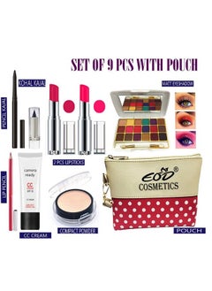 EOD Make Up Combo For Women/Ladies New Cosmetics Kit With Pouch (Set Of 9 Pcs) A71  - Image 2