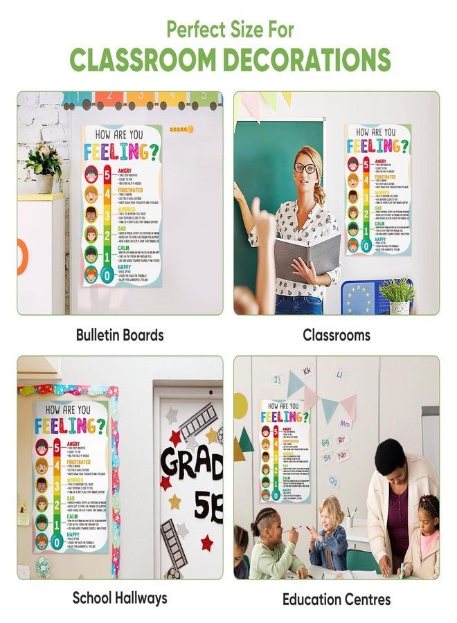 FaCraft Feelings Chart for Kids Toddlers Emotions Poster for Classroom Decorations Emotions 5 Point How are You Feeling Wall Art Posters for Kindergarten Preschool Elementary School Counseling Decor - Image 5