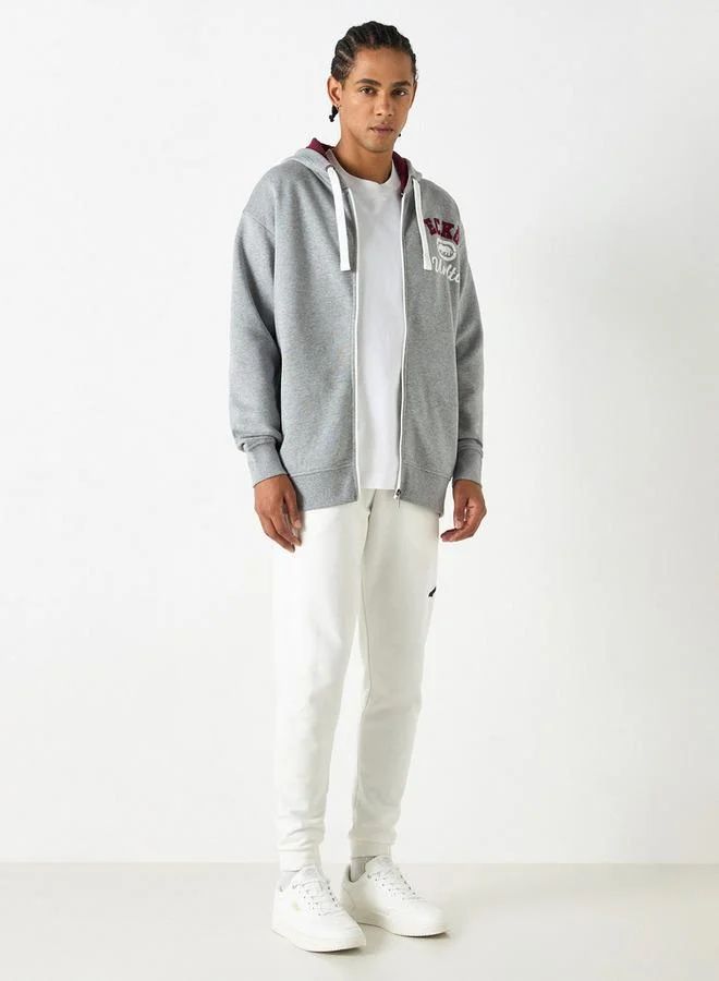 Ecko Unltd. Ecko Logo Print Zip Through Hoodie with Pockets