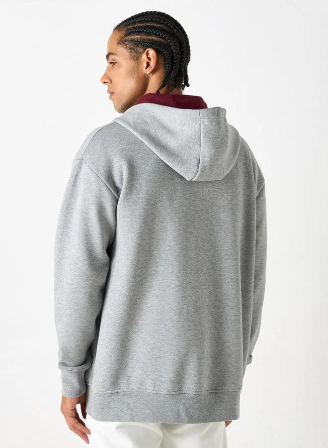 Ecko Unltd. Ecko Logo Print Zip Through Hoodie with Pockets