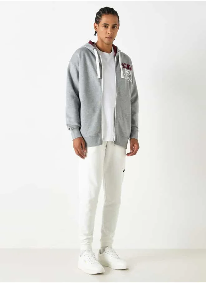 Ecko Unltd. Ecko Logo Print Zip Through Hoodie with Pockets