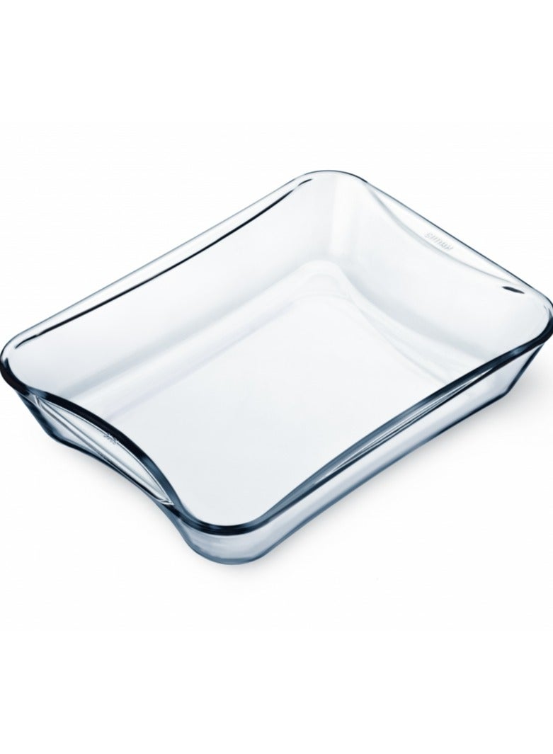 SIMAX طاجن سيمكس مستطيل سعة 1.5 لتر: زجاج بوروسيليكات مقاوم للحرارة آمن للاستخدام في الميكروويف والفرن، تصميم صديق للبيئة - Image 1
