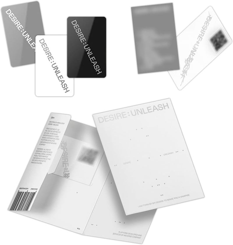 [DESIRE : UNLEASH] (Weverse Albums Ver.) Package + QR Card + Tracklist Card + 2 Pin Badges + 4 Extra Photocards - Image 1
